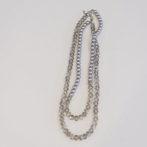 Banana Republic Beaded Necklace Layered Heavy Statement Crystal